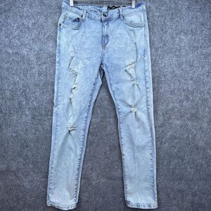 WXYZ MFGCO Jeans Mens 32 x 30 Nomad Slim Fit Ripped Thrashed Streetwear